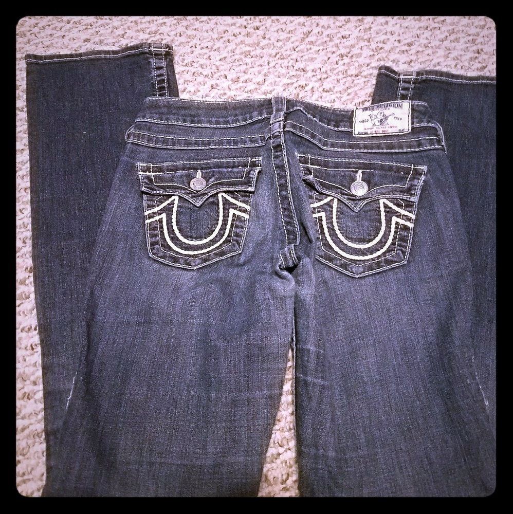 True religion hi rise boot medium wash